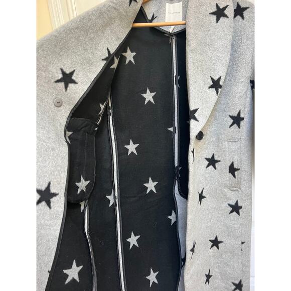 Avec Les Filles Double Breast Celestial Star Print Coat - Picture 6 of 13